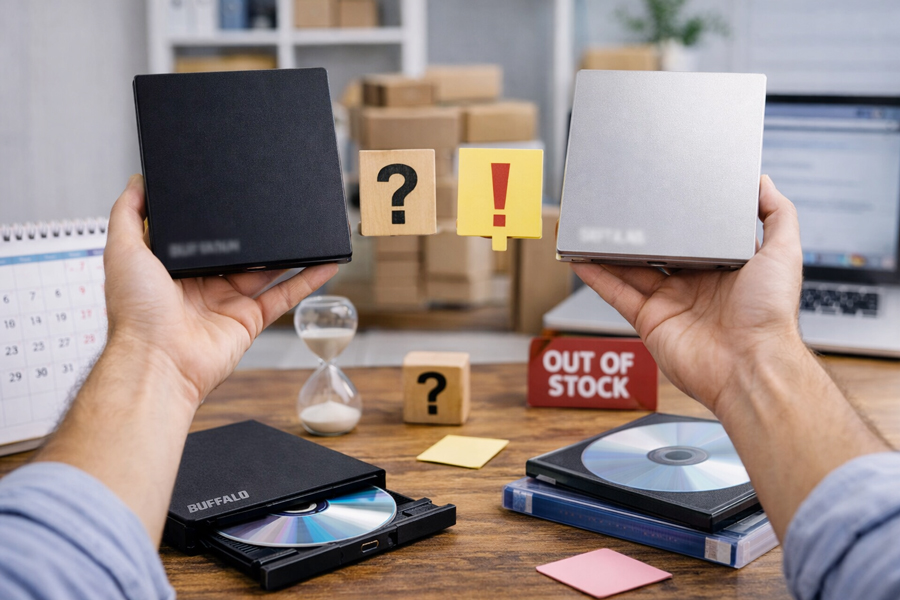 バッファローのブルーレイドライブ販売終了後の選択肢