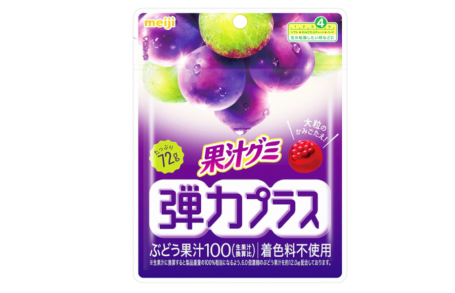 果汁グミ弾力プラスとかみごたえ